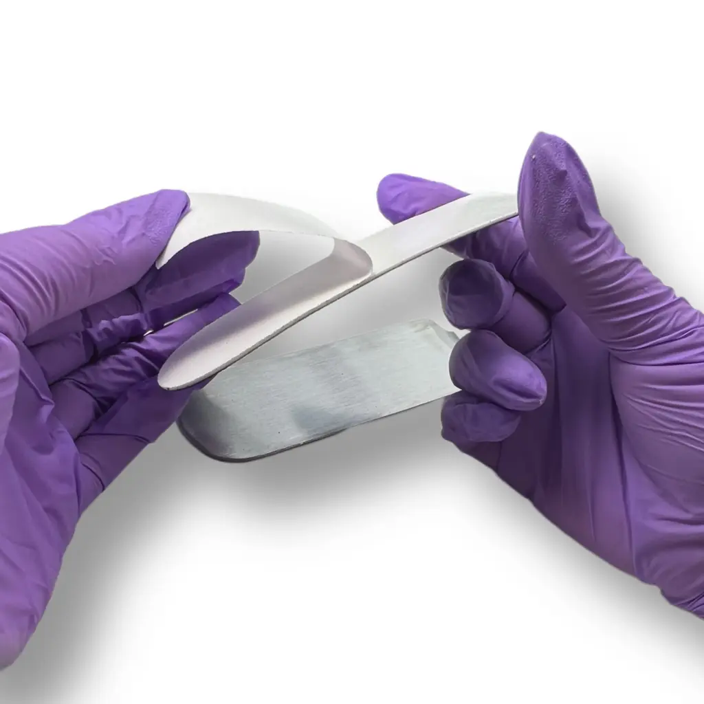 Spatola pedicure in acciaio OXA Nails con grana 100 - con 10 ricambi inclusi
