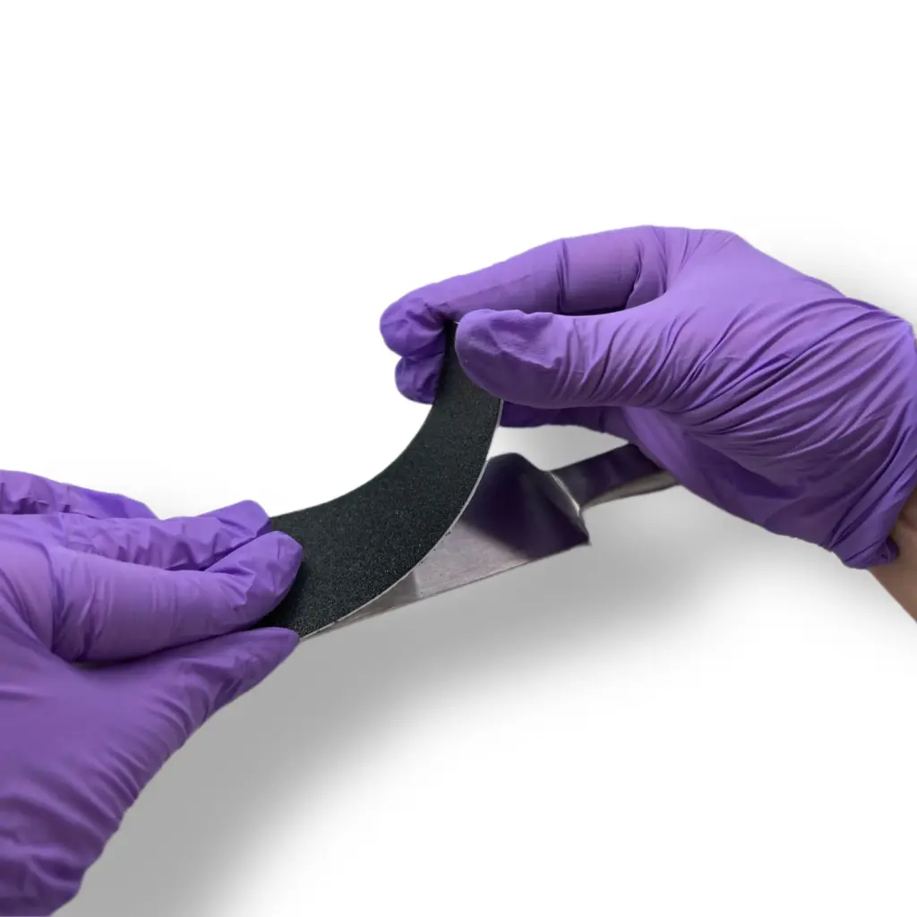 Spatola pedicure in acciaio OXA Nails con grana 100 - con 10 ricambi inclusi