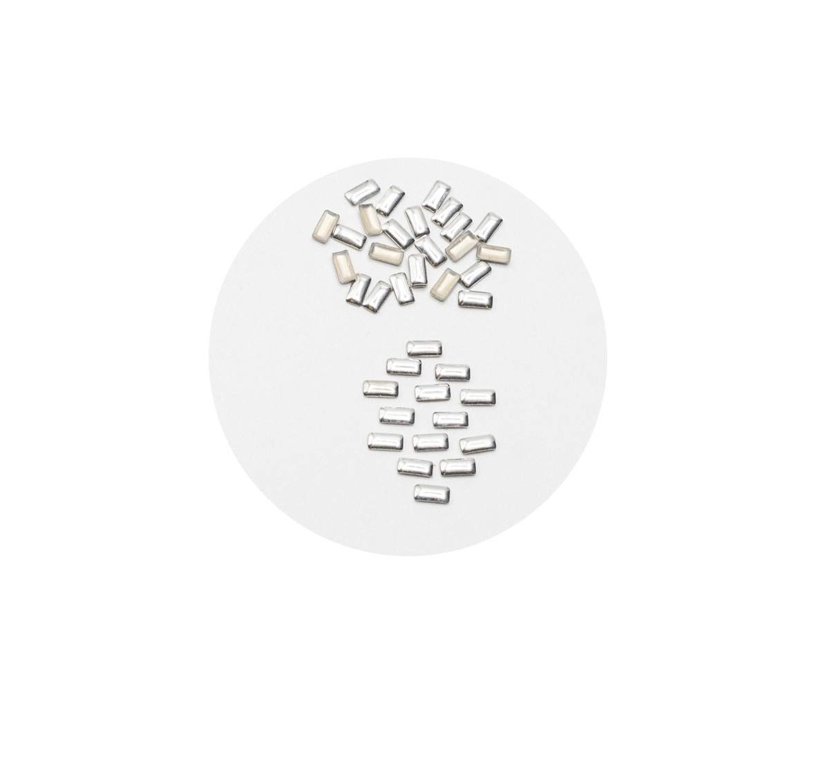 Nailstuds no. 3 silver - rettangolini